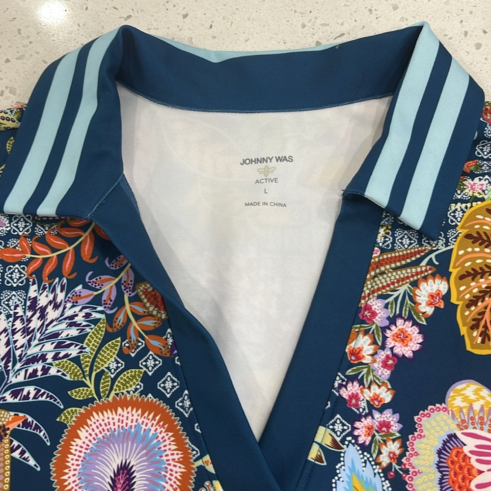 Johnny Was Wild Bird Basic Polo NWT